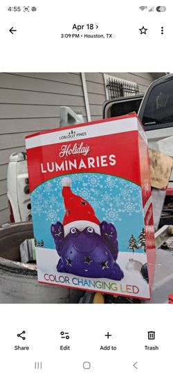 Loblolly Pines Holiday Luminaries Color Changing LED Crab