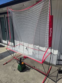 Pickleball Practice machine and net