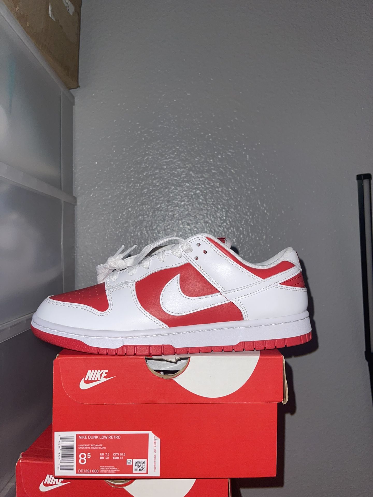 Championship red dunks