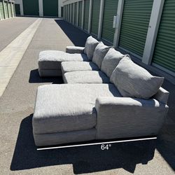 Beautiful Gray Sofa Sectional Couch + Free Delivery 