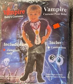 Kids Vampire Halloween Costume Jumpsuit