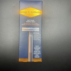 King C. Gillette Double Edge Razor and Blades (1 Razor & 5 Blades)