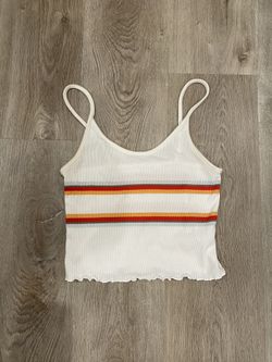 white & striped pacsun tank top