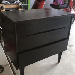 Black Wood Dresser Chest of drawers