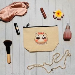 Adorable Cherry Bao Hand Pressed Cosmetic Pouch Bag 