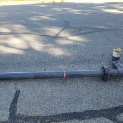 1 ea.  7' Long 4" Schedule 80 pipe with 2 ea. 90°, Fittings and 2ea. 4" slip flanges 