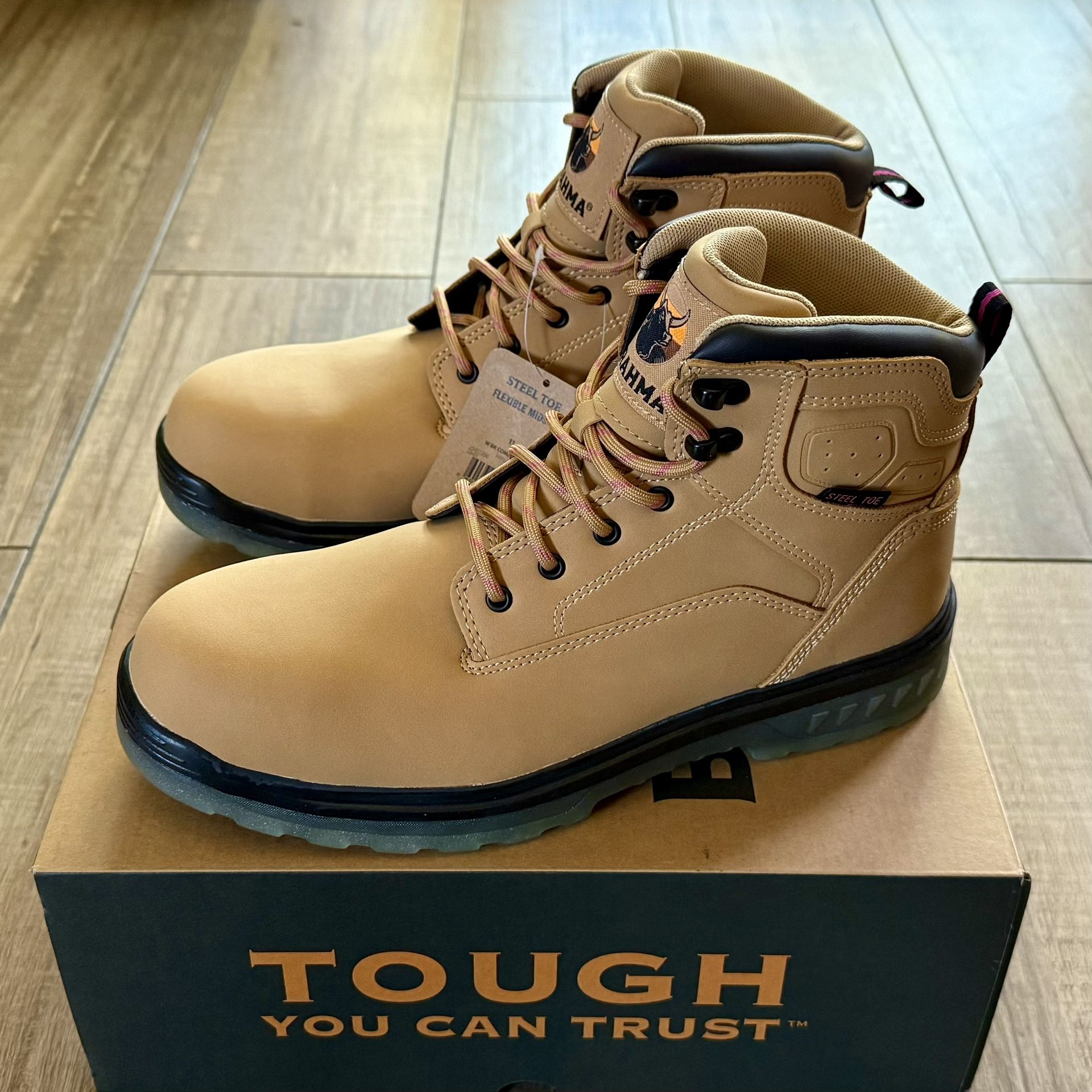 6" Steel Toe Work Boots (Brand New)
