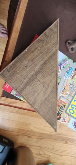 Wooden Triangle Shelf or Display Stand