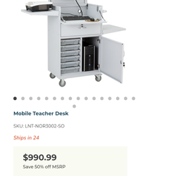 **Price Reduced** Learniture Mobile Teacher Desk