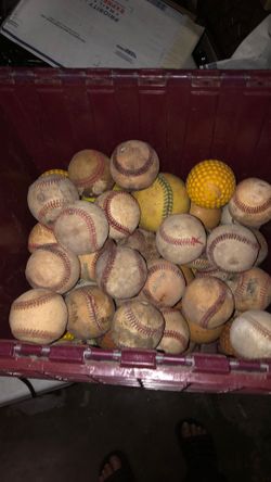 Used Baseball, Softballs , Rubber Machines Balls 