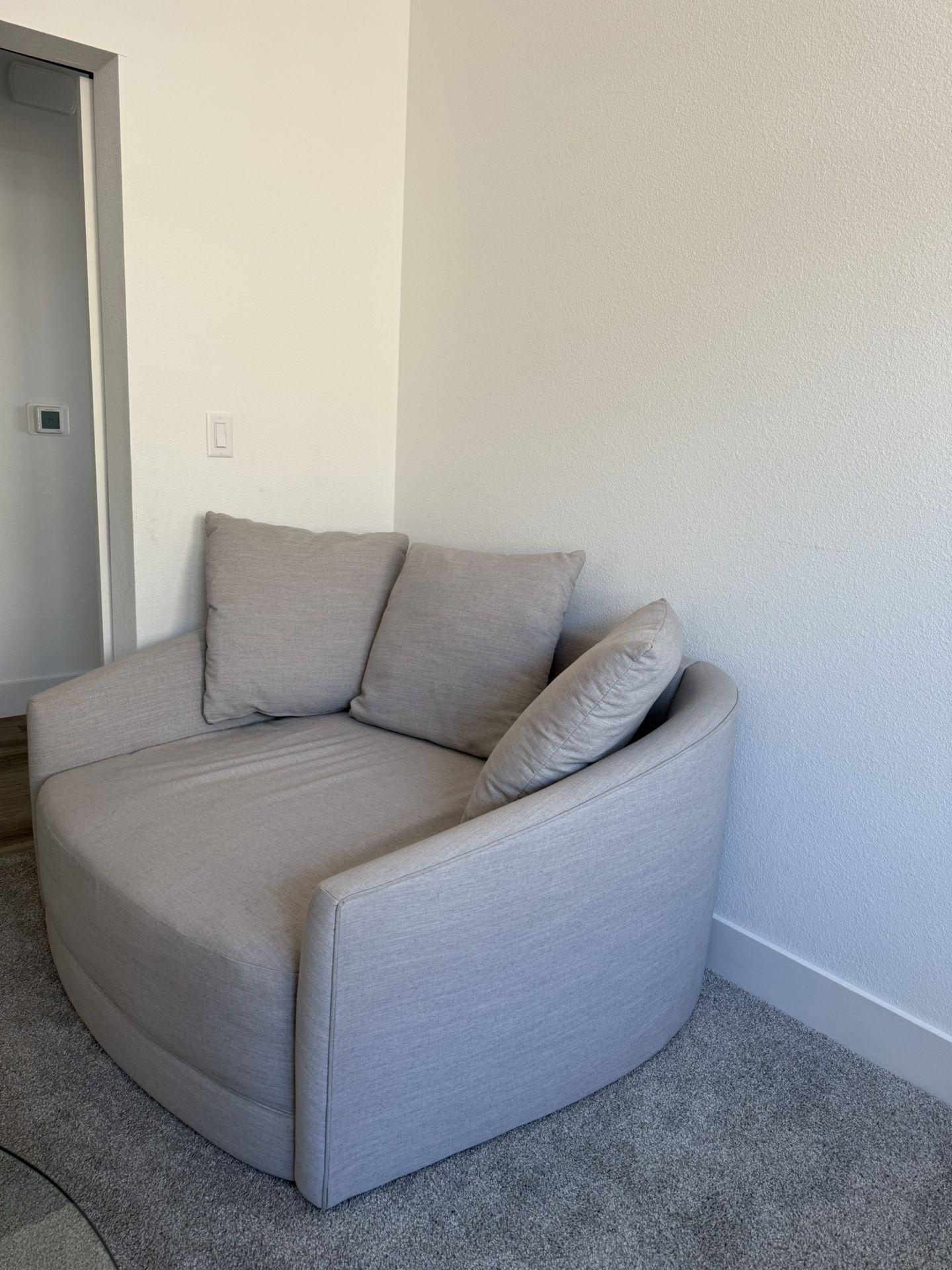 Living Spaces Oversized Swivel Chair 