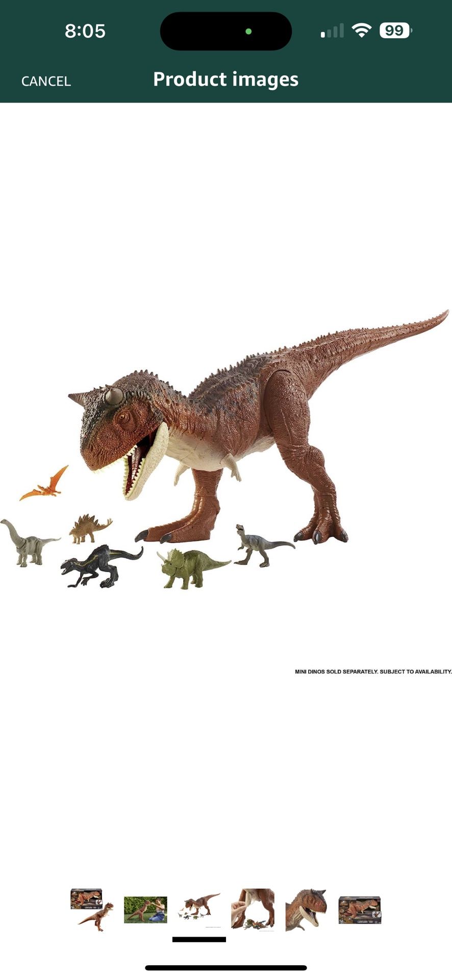 Jurassic World Colossal Carnotaurus Toro Dinosaur Action Figure Camp Cretaceous with Stomach-Release Feature, 36-in/91-cm Long, Realistic Sculpting, K