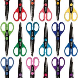 18 Pack Decorative Squiggly Scissors