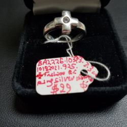 Silver Fashion Ring Size 6.5