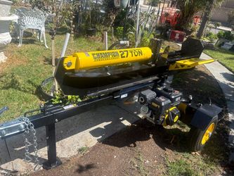 27 Ton 224 cc Gas Powered Hydraulic Wood Log Splitter w/Vertical/Horizontal Operation and Auto Return-with Hydraulic Oil