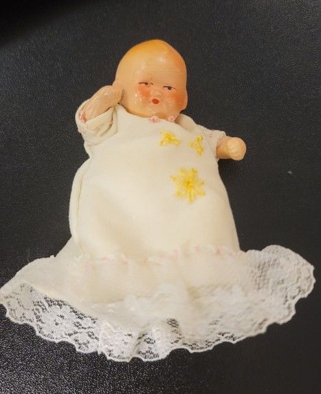 Antique German All Bisque Miniture Baby Doll