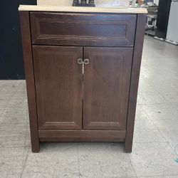 24” Vanity With Faucet And Toilet Paper Holder 