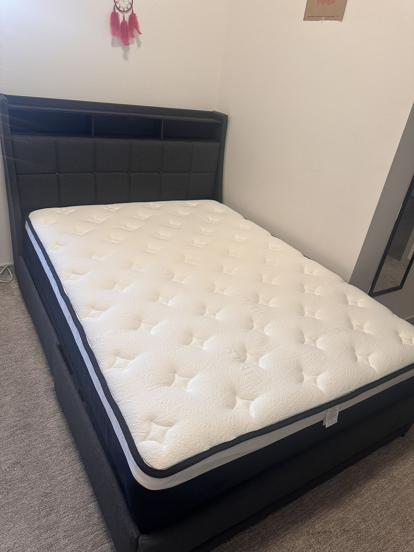 Selling Bed frame + 10” Hybrid Mattress