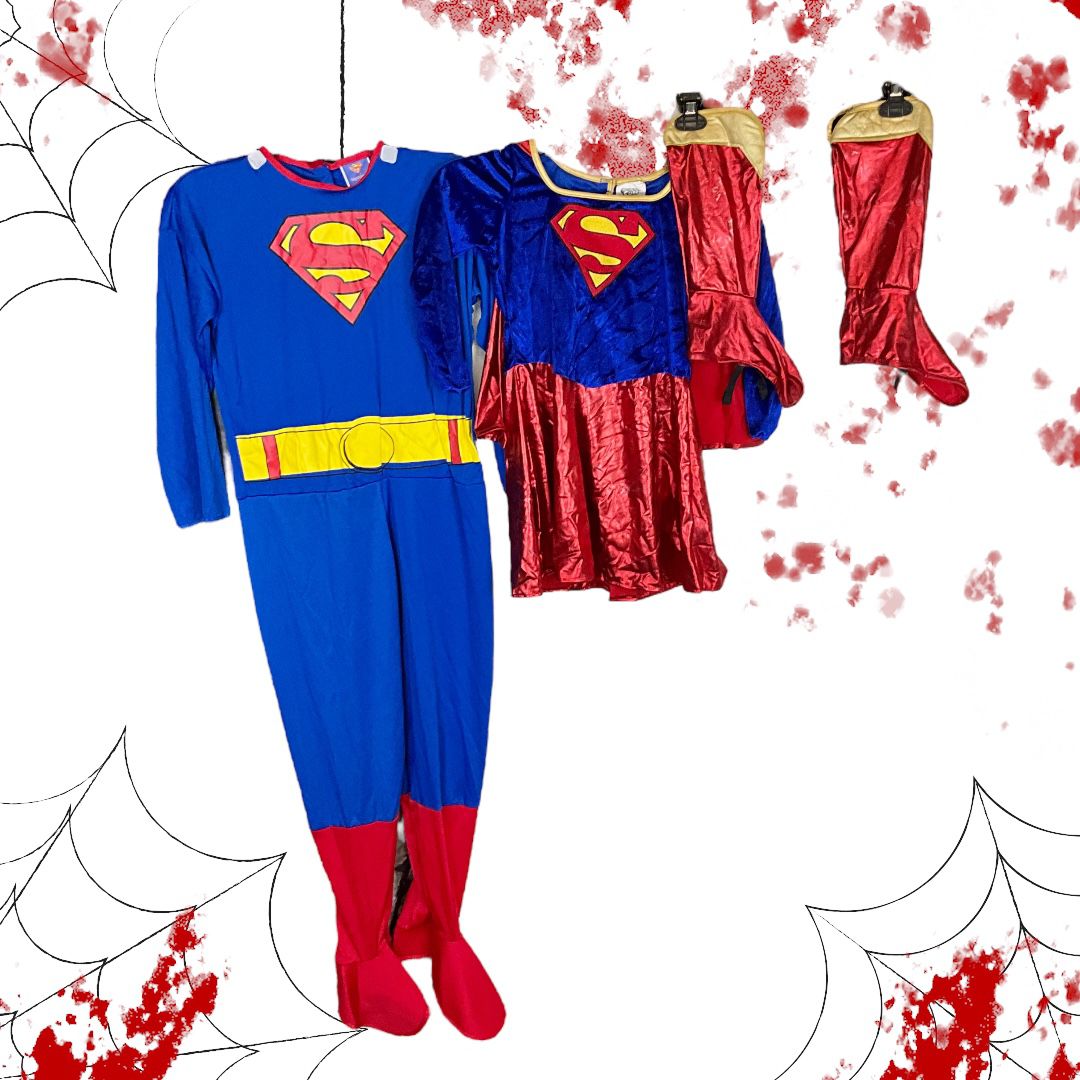 Rubie’s Super Boy & Super Girl Costumes, Both Size 10