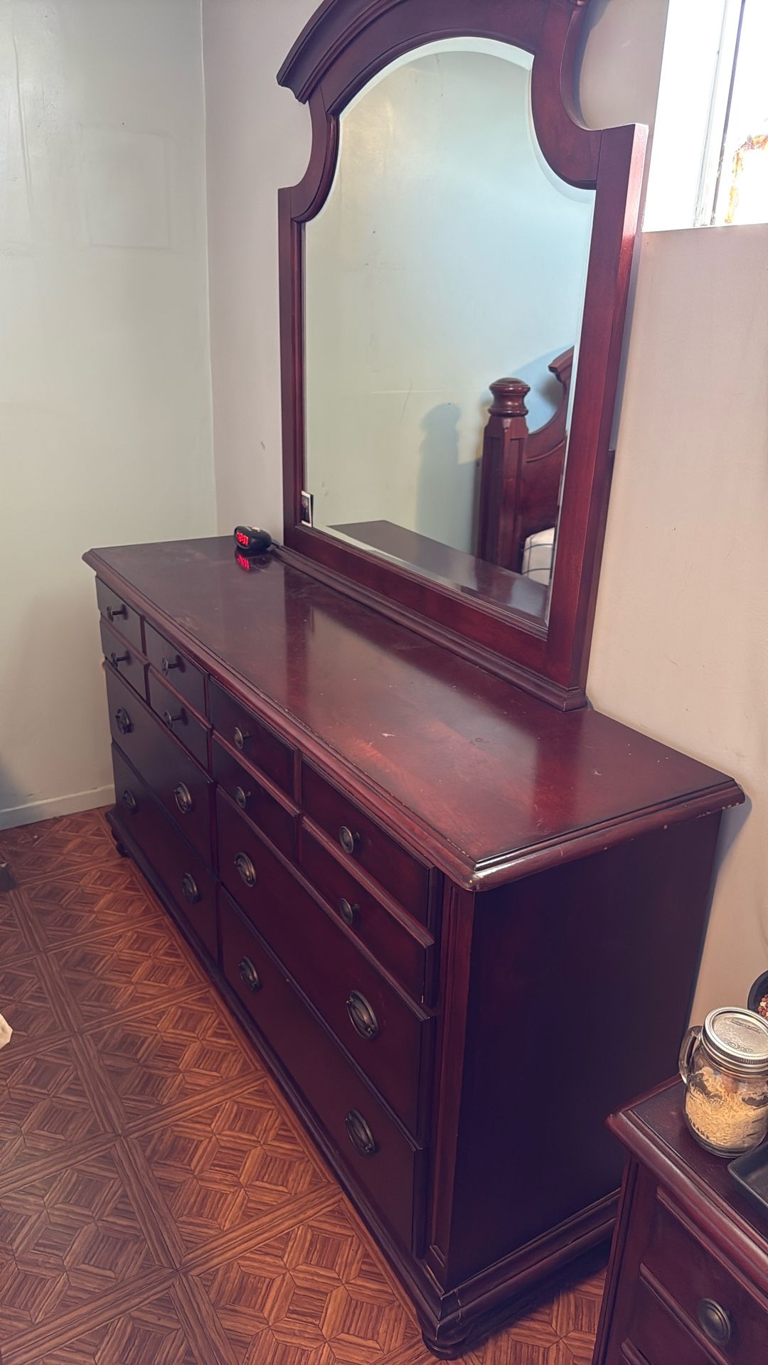 Bedside Drawers And Mirror