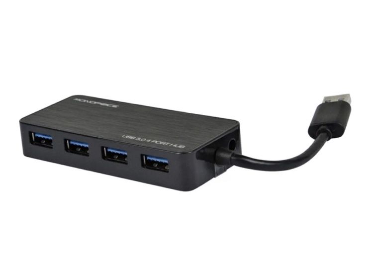 Monoprice USB 3.0 4 Port Hub with AC Adapter