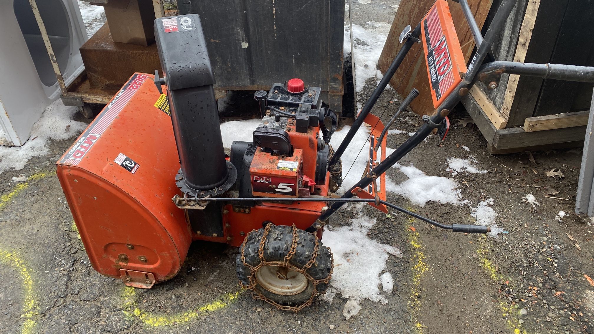 mtd snowblower 24" tire chains