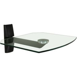 Wall AV Component Shelf (2); Glass Supports Up To 30lbs