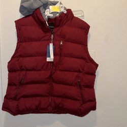 CREATMO US Men'sOutdoor Winter Vest Outerwear Removable Hooded Padded Puffer 3xL