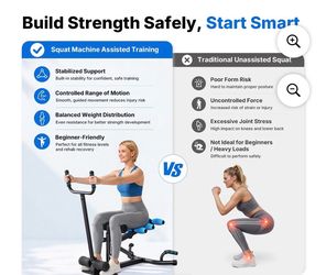 MERACH Deep Squat Machine with Handle, Adjustable Squat