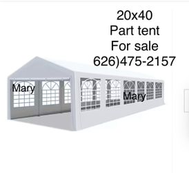 20 ft. x 40 ft. Outdoor Galvanized Steel Party Tent, Heavy Duty Wedding Tent Commercial Event Shelter Canopy