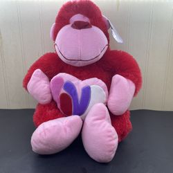 Sugar Loaf Large Gorilla Plush Red/Pink 2010 15"