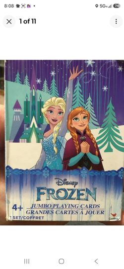 Disney Frozen Jumbo Playing Cards Kids Elsa & Anna.