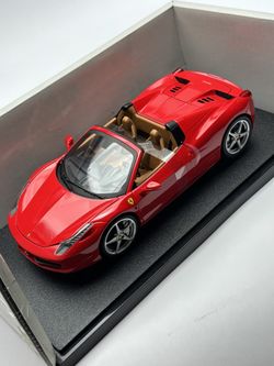 RARE 2015 Ferrari 458 Spider, RARE Rosso Red, 1:18 Diecast Model Car from Hot Wheels