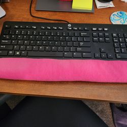 Neon Pink Keyboard Wrist Rest Cushion