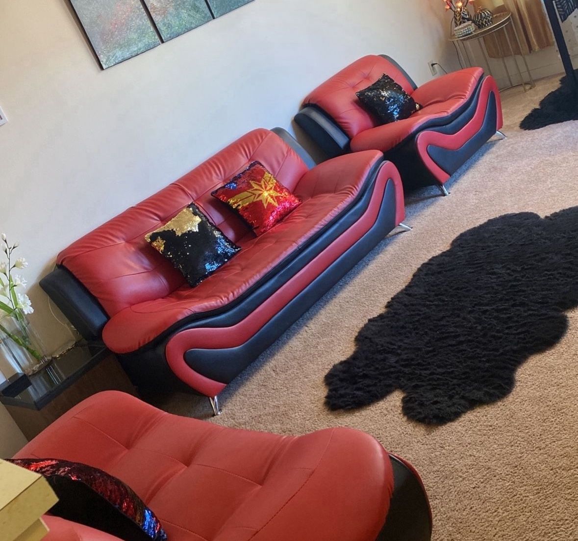 Living Room Sofa Set 3 Pieces