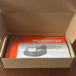 Digital Micrometer Electronic Outside Thickness Measuring Gauge Large LCD Display in/mm Conversion 0-25mm Range 0.001mm Resolution