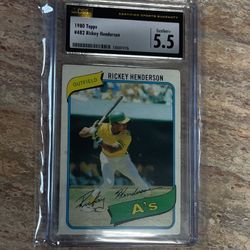 1980 Topps #482 Rickey Henderson Rookie Card Or Best Offer  