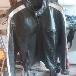 Classic leather motorcycle jacket one of a kind
