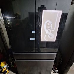 Samsung Black Stainless Steel Family Hub Countertops Depth Refrigerator 