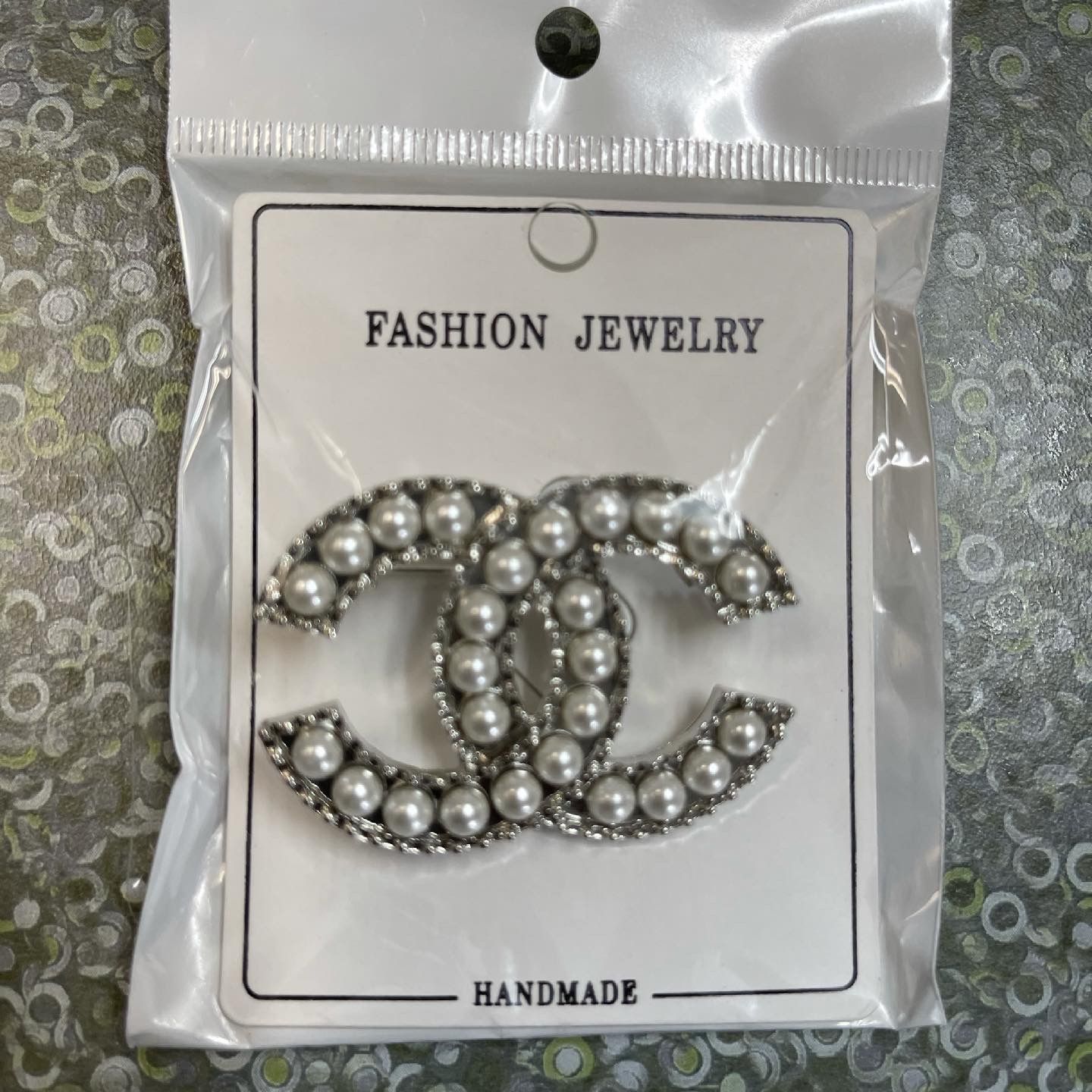 Silver Brooch With Pearls