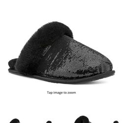 UGG Black Sequin Slipper Size 9 