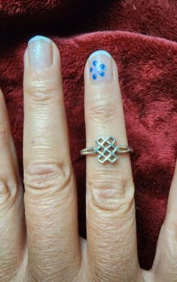 Sterling silver knot symbol ring, Multiple Sizes Are Available