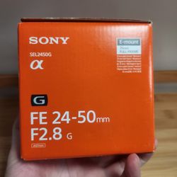 Brand new sony FE 24-50mm f2.8 G Lens
