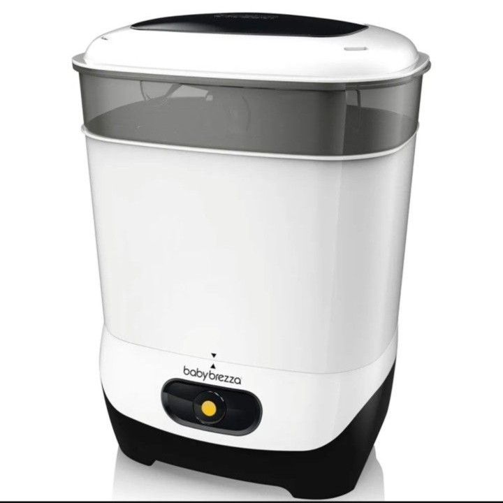 Baby Brezza 4 in 1 Bottle Sterilizer Largest Capacity Electric Steam Sterilization Pacifiers, Breast Pump Parts Sterilizing for All Bottles
