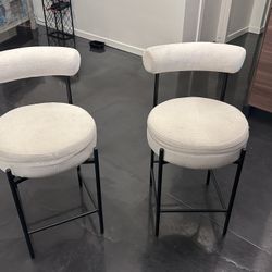 Ivory White Bar Stools 
