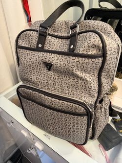 Grey GUESS diaper bag