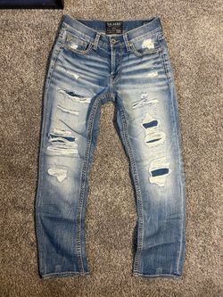 Salvage Vintage Brand Distressed Straight Leg Jeans - 30x32