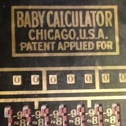 Vintage Baby Calculator Machine Co. USA Vest Pocket Adding Machine