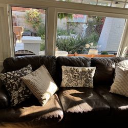 Genuine Leather Sofa And Love Seat 