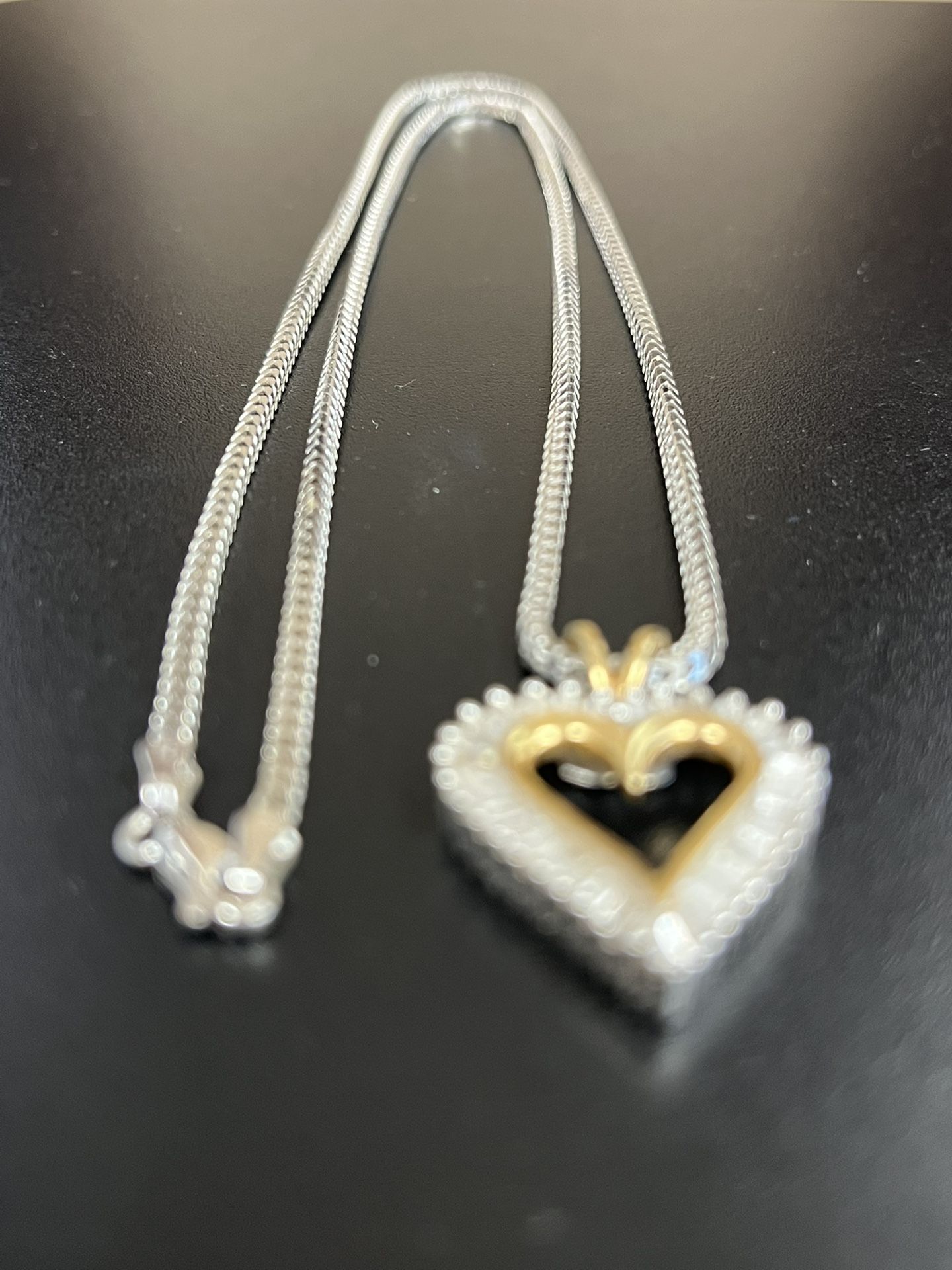 14k Diamonds Pendant White Gold Necklace 18g